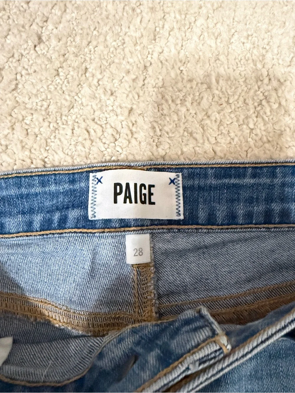 PAIGE Blue Denim Shorts